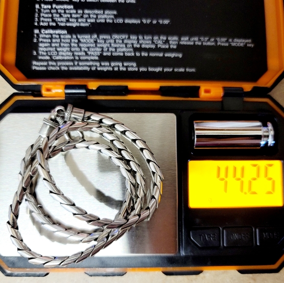 Sterling Silver Necklace 44grams - Picture 5 of 5